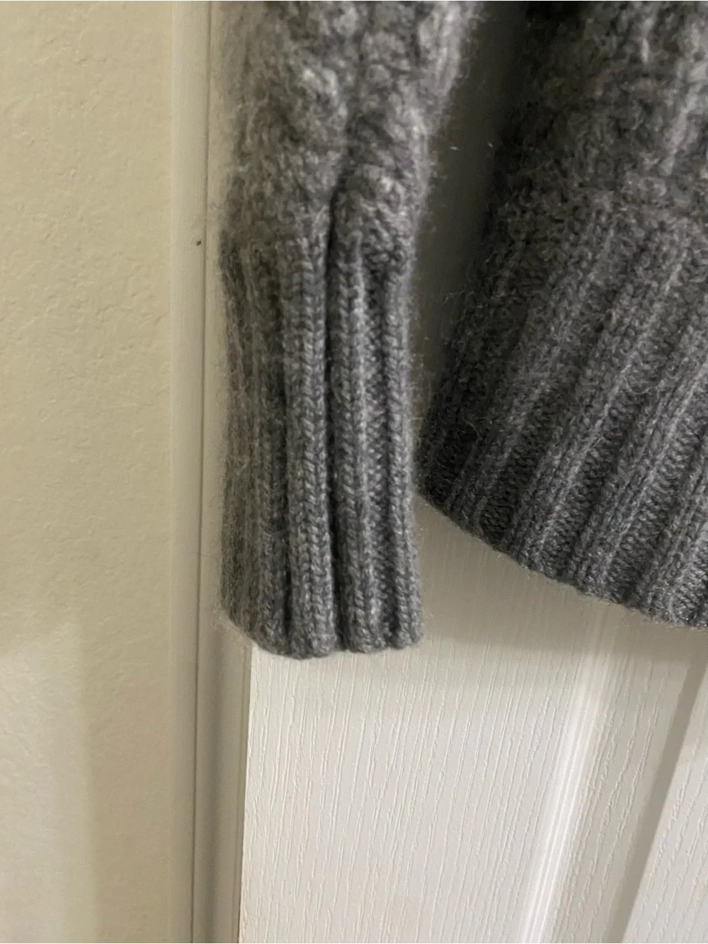 Banana Republic Todd & Duncan Scottish Cashmere Cable Knit Full Zip Sweater S